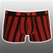 Pnsk boxerky STYX ern s ervenmi prouky nadmrn 4XL - 5XL