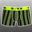 Pnsk boxerky STYX ern se zelenmi prouky nadmrn 4XL - 5XL