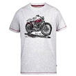 Pnsk triko svtle ed s potiskem VINTAGE RIDES MOTORBIKE krtk rukv 2XL - 5XL