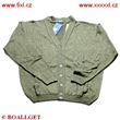 Pnsk svetr khaki propnac na knoflky vstih do " V "   3XL - 4XL