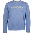 Pnsk mikina REPLIKA JEANS modro ed s potiskem 4XL -  6XL