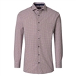 Pánská košile Venti Comfort Fit červený potisk dlouhý rukáv vel. 48 - 56 (4XL - 7XL)
