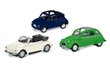 SET CABRIO CLASSIC FIAT 500, CITROEN 2CV, VOLKSWAGEN KAFER