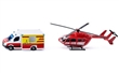 SIKU 1748 MERCEDES-BENZ SANITKA w/ VRTULNK EUROCOPTER EC 145 RESCUE