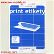 Samolepící etikety 105 x 42,4 PRINT pro laserové a inkoustové tiskárny A4, 100 listů v balení 
