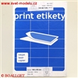 Samolepící etikety 105 x 48 PRINT pro laserové a inkoustové tiskárny A4, 100 listů v balení 
