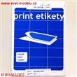 Samolepící etikety 99,1 x 38,1 PRINT pro laserové a inkoustové tiskárny A4, 100 listů v balení 