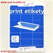 Samolepící etikety 190 x 61 PRINT pro laserové a inkoustové tiskárny A4, 100 listů v balení 