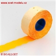 Samolepící etikety cenové 25x16 Contact oranžové signální